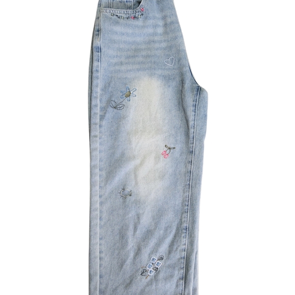Light Blue Embroidered Women's Jeans - Picture 3 of 8